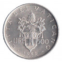 1960 - 500 Lire Argento Vaticano Giovanni XXIII Stemma Fdc